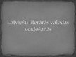 Prezentācija 'Latviešu literārās valodas veidošanās', 1.
