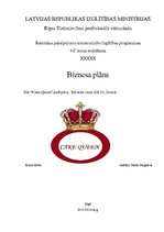 Biznesa plāns 'Konditoreja', 1.