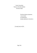 Eseja 'Ar veseri pret ne-ticību', 1.