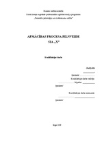 Referāts 'Apmācības procesa pilnveide SIA "X"', 1.