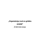Referāts 'Organizācija, kurā es gribētu strādāt', 1.