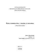 Referāts 'Gaisa temperatūra - mainība un dinamika', 1.