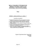 Konspekts 'Eiropa un globalizācija', 1.