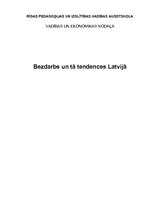 Diplomdarbs 'Bezdarbs un tā tendences Latvijā', 1.