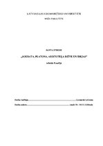 Referāts 'Sokrata, Platona, Aristoteļa dzīve un idejas', 1.