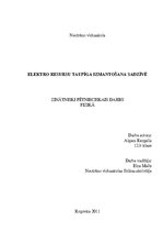 Referāts 'Elektroenerģijas taupīga izmantošana sadzīvē', 1.