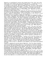 Eseja 'This Essay Defines Depression, Symptoms of Depression, Causes of Depression, and', 1.