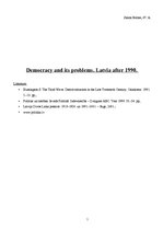 Eseja 'Democracy and Its Problems. Latvia after 1990', 1.