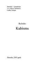 Referāts 'Kubisms', 1.