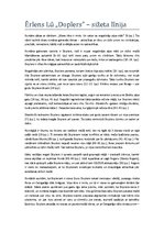 Konspekts 'Sižeta līnija Ērlenna Lū romānā "Doplers"', 1.