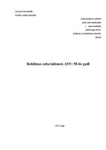 Eseja 'Reklāmas zelta laikmets Amerikā: 50-tie gadi', 1.