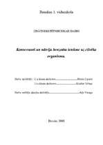 Referāts 'Konservanti un nātrija benzoāta ietekme uz cilvēka organismu', 1.