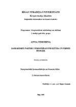 Konspekts 'Saskarsmes parteru personības struktūra un psihes procesi', 1.