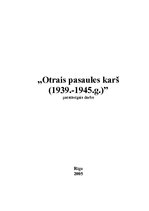 Konspekts 'Otrais pasaules karš', 1.