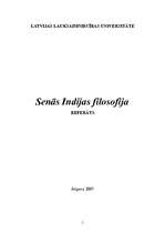 Referāts 'Senās Indijas filosofija', 1.
