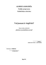 Eseja 'Vai jaunam ir viegli būt', 1.