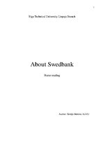 Konspekts 'Home Reading. Swedbank', 1.