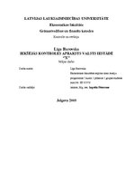 Referāts 'Iekšējās kontroles apraksts valsts iestādē "X"', 1.