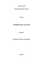 Konspekts 'Netherlands Itinerary', 1.