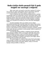 Eseja 'Bada cietēju skaits pasaulē var sasniegt vienu miljardu', 1.