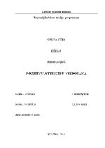 Eseja 'Pozitīvo attiecību veidošana', 1.