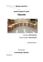 Konspekts 'Kursa darbs "Taburete"', 1.