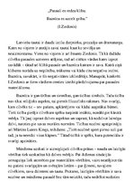 Eseja '"Pasauli es redzu klibu. Baznīcu es uzcelt gribu." Imants Ziedonis', 1.