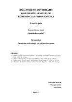 Konspekts 'Patērētāju rīcība tirgū un galējais derīgums', 1.