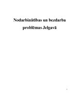 Referāts 'Nodarbinātības un bezdarba līmenis', 1.