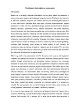 Eseja 'The influence of advertising on young people', 1.