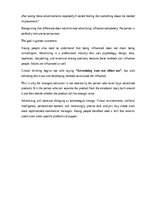 Eseja 'The influence of advertising on young people', 13.