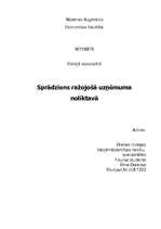 Referāts 'Sprādziens ražojošā uzņēmuma noliktavā', 1.