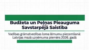 Prezentācija 'Budžeta un peļņas pieauguma savstarpējā saistība', 1.
