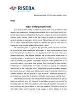 Eseja 'Patopsiholoģija - sajūtu analīze', 1.