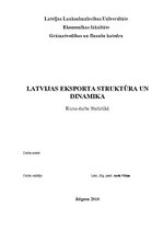 Referāts 'Latvijas eksporta struktūra un dinamika', 1.