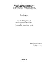 Referāts 'Nenoteiktības mazināšanas teorija', 1.