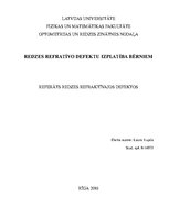 Referāts 'Redzes refraktīvo defektu izplatība bērniem', 1.