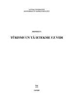 Referāts 'Tūrisms un tā ietekme uz vidi', 1.