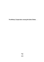 Referāts 'The Military Cooperation among the Baltic States', 1.