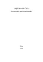 Referāts 'Elektroenerģijas patēriņš manā dzīvoklī, izmaksas, ierīču jauda', 1.
