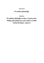 Referāts 'Personības psiholoģijas teorijas. Pēdējo gadu pētījumi par piecu faktoru modeli', 1.