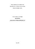 Referāts 'Sagatavju pirmapstrāde. Otrā daļa', 1.