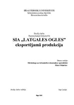 Referāts 'SIA "Latgales ogles" eksportējamā produkcija', 1.
