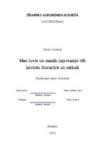 Konspekts 'Man tuvie un mazāk izprotamie tēli latviešu literatūrā', 1.