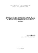 Referāts 'Translation of Lyrics of Rap Songs as Literary Texts on the Example of the En-Ru', 2.