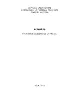 Referāts 'Kvantitatīvā naudas teorija un inflācija', 1.