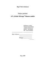 Prakses atskaite 'A/S "Lielais Kristaps" finanšu analīze', 1.