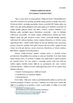 Eseja 'Grāmatas apskats. Ellis Cashmore "Celebrity/Culture"', 1.