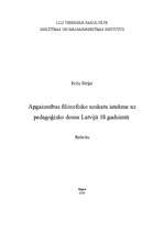 Referāts 'Apgaismības filosofisko uzskatu ietekme uz pedagoģisko domu Latvijā 18.gadsimtā', 1.