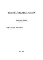 Diplomdarbs 'Pierādīšana krimināprocesā', 1.